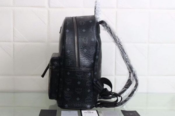 Buy Replica MCM Stark Classic Rabbit Backpack in Visetos 139 (Black ...
