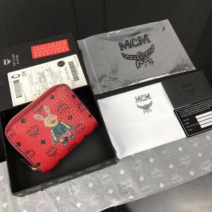 Buy Replica MCM Rabbit Wallet in Visetos (Red) - Buy Designer Bags ...