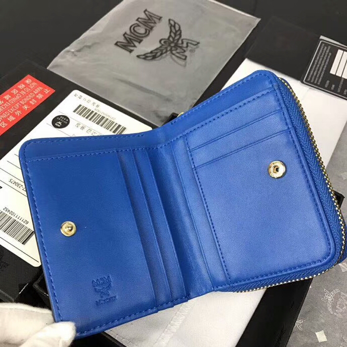 Buy Replica MCM Rabbit Wallet in Visetos (Blue) - Buy Designer Bags ...