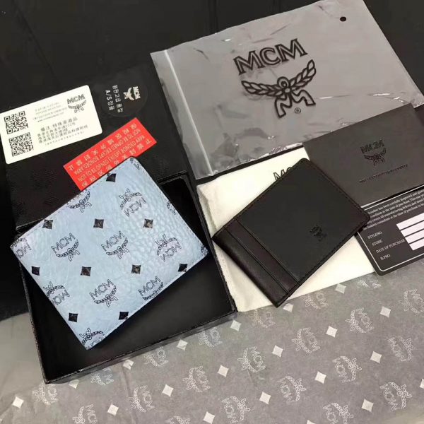 Buy Replica MCM CLAUS BIFOLD WALLET WITH CARD CASE IN VISETOS (Light ...