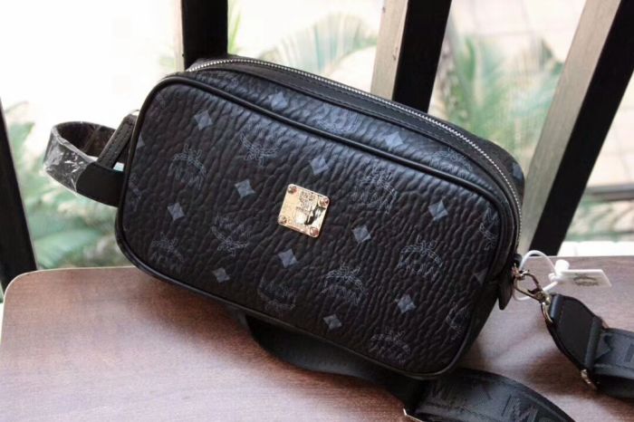 Buy Replica MCM Wash Bag in Visetos 002 (Black) - Buy Designer Bags ...