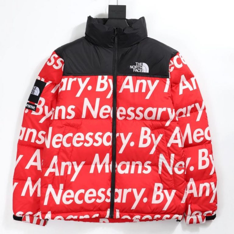 Buy Replica Supreme x The North Face By Any Means Nuptse Jacket Red ...