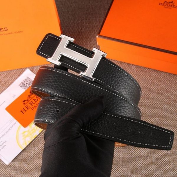 Buy Replica Hermes 32 mm H Strie belt buckle & Reversible leather strap ...
