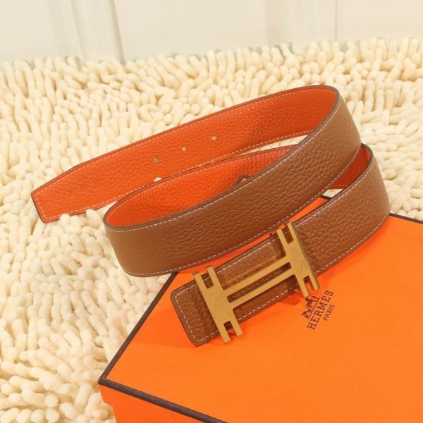 Buy Replica Hermes 38 mm H Strie belt buckle & Reversible leather strap ...