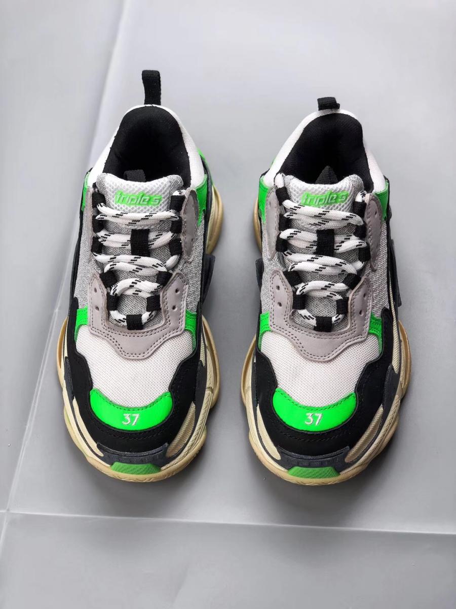 Buy Replica Balenciaga Triple S Sneaker Black/White/Green - Buy ...