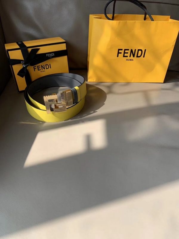 Buy Replica Fendi 40MM Gray leather belt in Gold Buckle 004 - Buy ...
