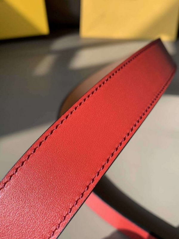 Buy Replica Fendi 30MM Red leather belt in Baguette Gold Buckle 005 ...