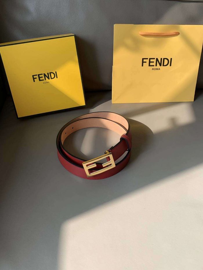 Buy Replica Fendi 30MM Red leather belt in Baguette Gold Buckle 005 ...
