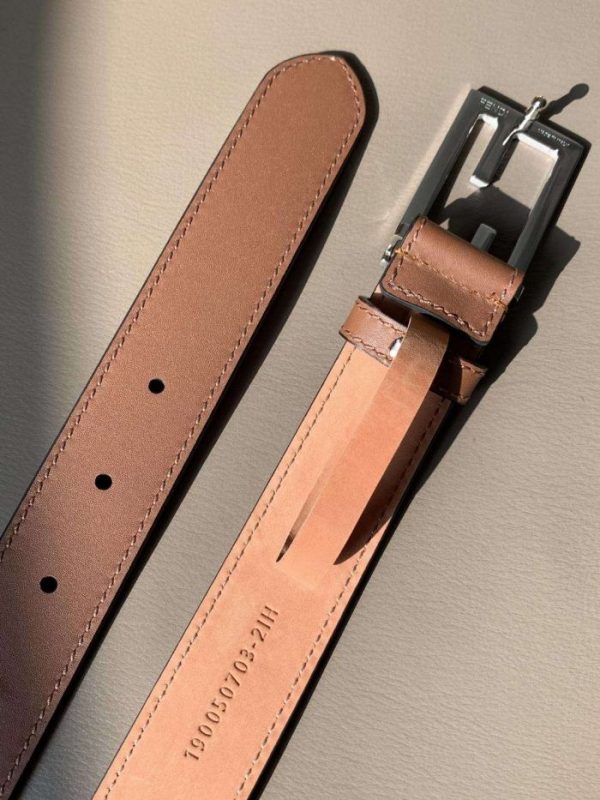 Buy Replica Fendi 30MM Brown leather belt in Baguette Silver Buckle 007 ...