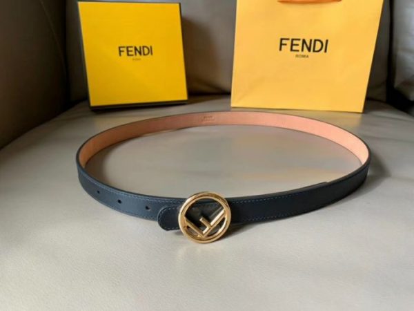 Buy Replica Fendi 20MM Round F Reversible Black and Beige Belt in Gold ...