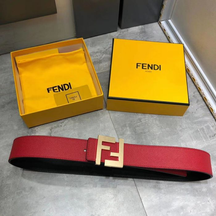 Buy Replica Fendi 40MM Reversible Red Belt in Gold Buckle 047 - Buy ...