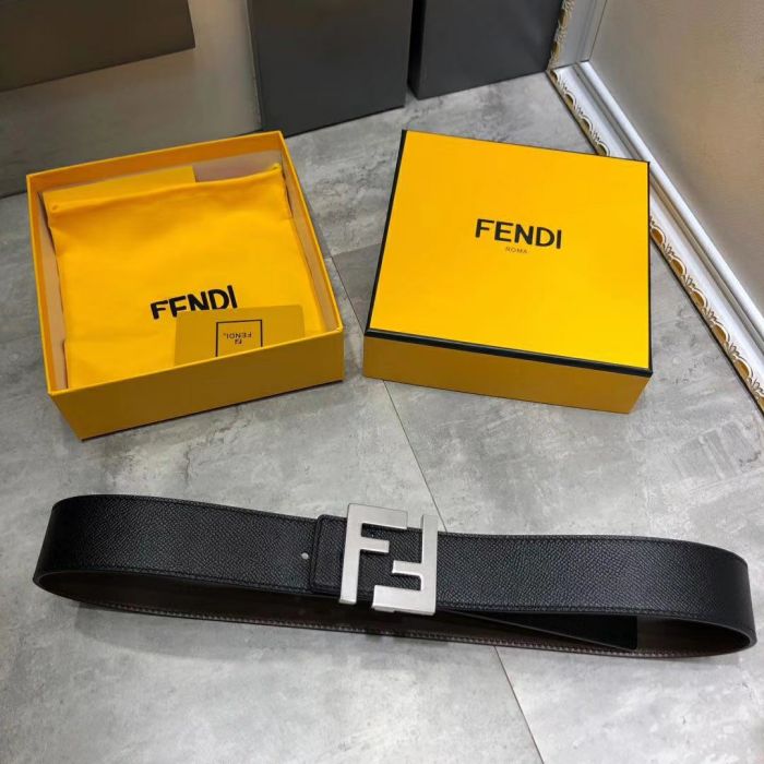 Buy Replica Fendi 40MM Reversible Black Belt in Silver Buckle 052 - Buy ...