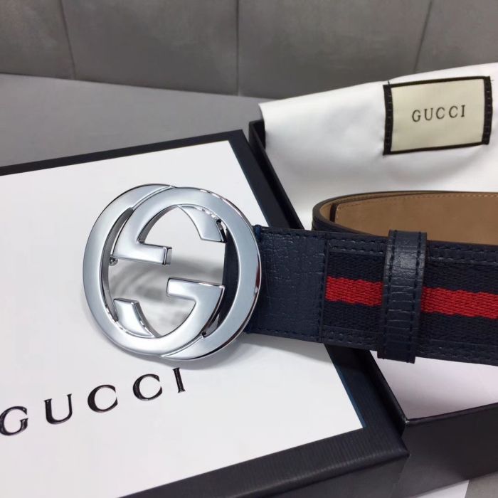 Buy Replica Gucci 40MM Web Belt With G Silver Buckle 001 - Buy Designer ...
