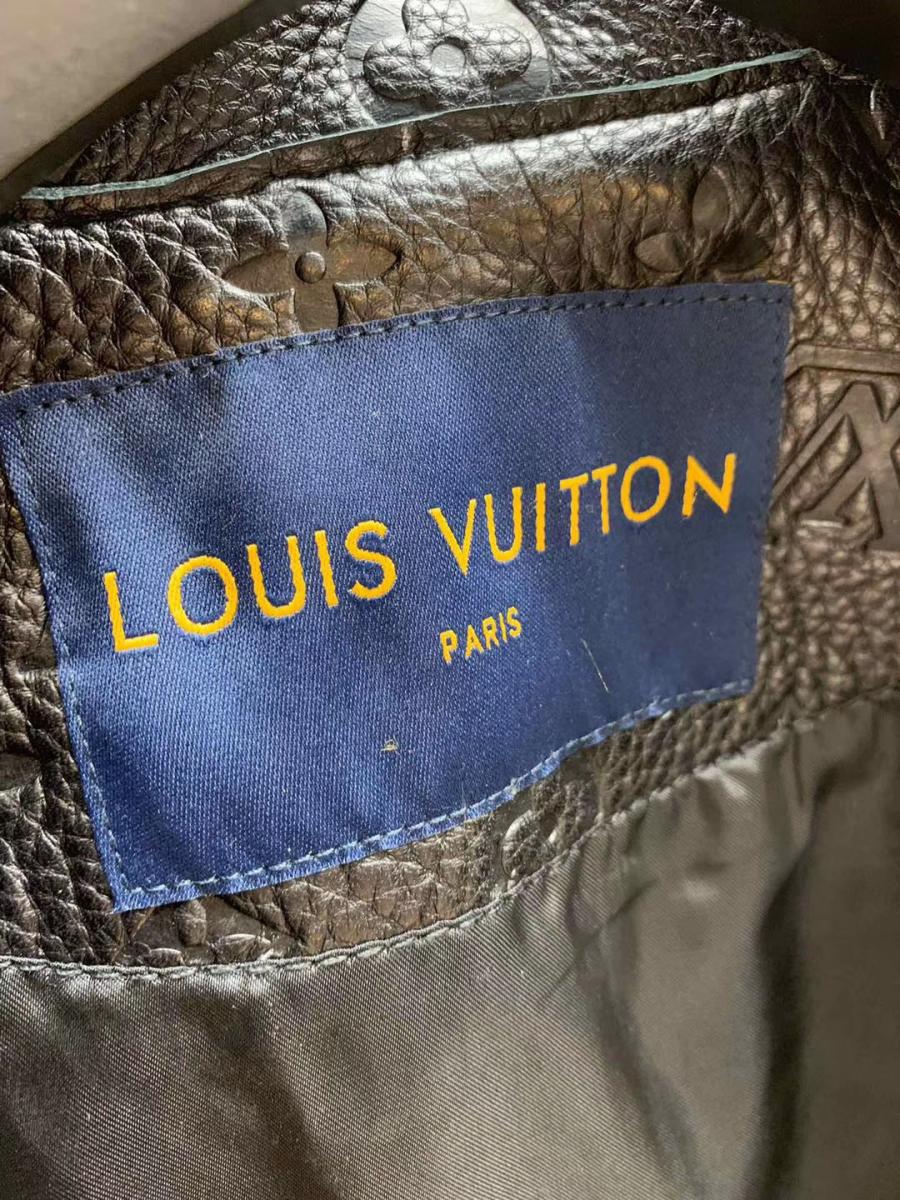 Buy Replica Louis Vuitton Monogram Black Leather Vest - Buy Designer ...