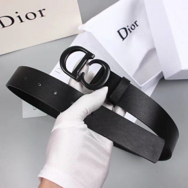 Buy Replica Dior 30mm Saddle Calfskin Belt Black With Black Buckle 503 ...