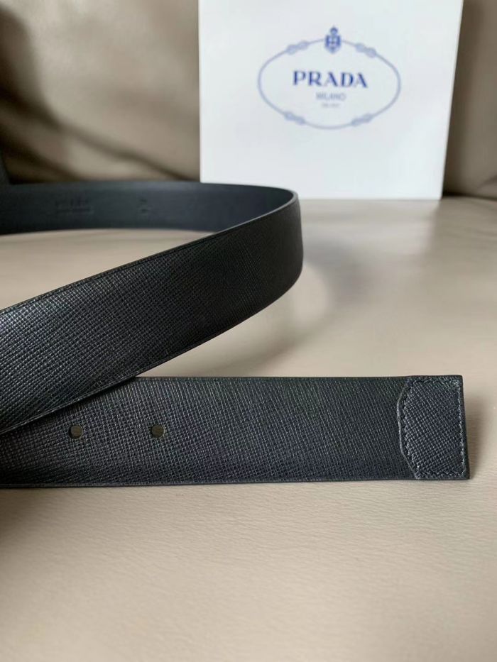 Buy Replica Prada 34mm Saffiano Leather Belt Black 516 - Buy Designer ...
