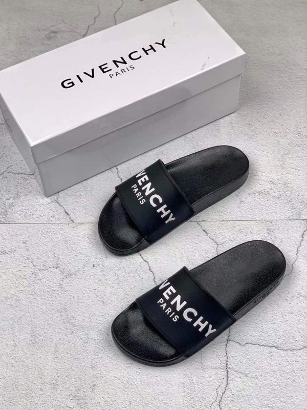 Buy Replica Givenchy Black Logo Pool Slide Sandals - Buy Designer Bags ...