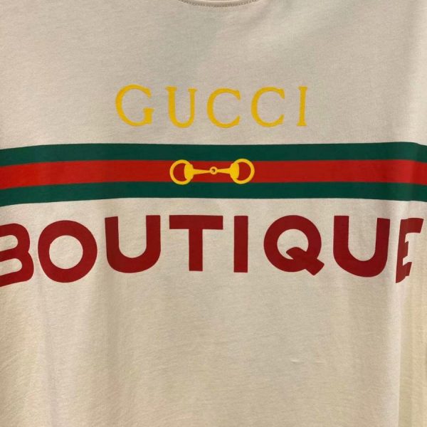 Buy Replica Gucci Boutique Print T-shirt White - Buy Designer Bags ...