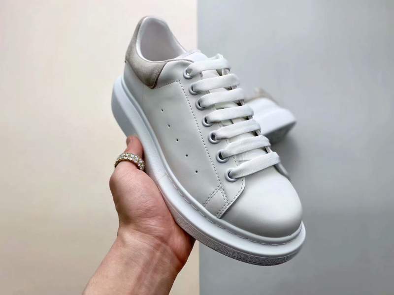 Buy Replica Alexander Mcqueen Grey Oversized Sole Leather Sneakers ...