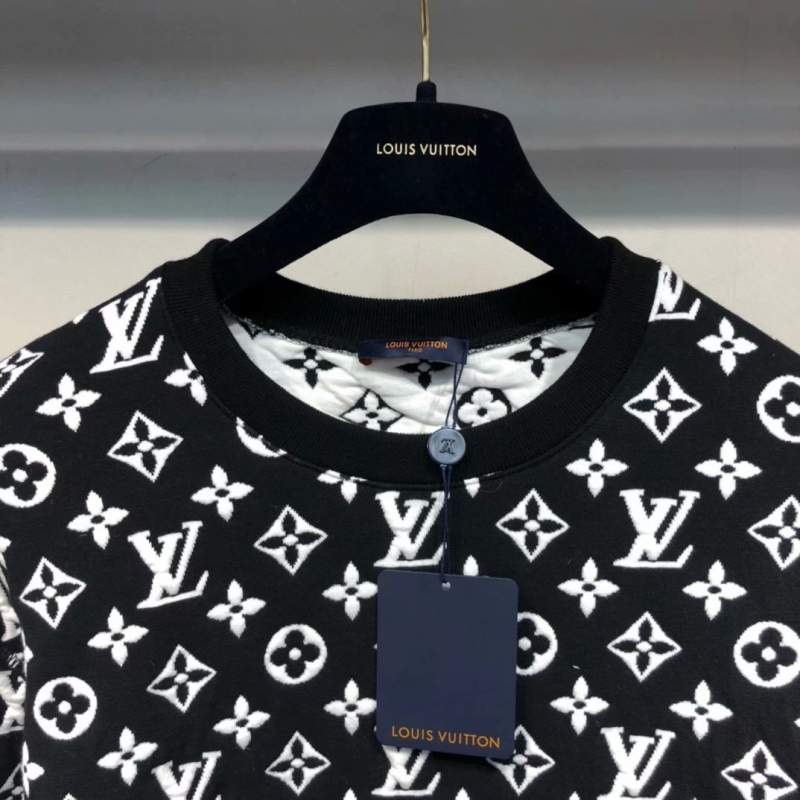 Buy Replica Louis Vuitton Full Monogram Jacquard Crewneck Sweatshirt ...