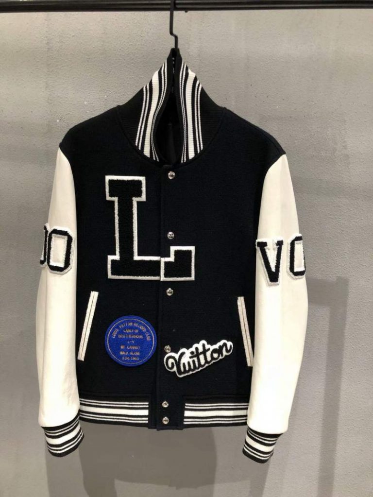 Buy Replica Louis Vuitton Baseball Jacket With Patches Black - Buy ...