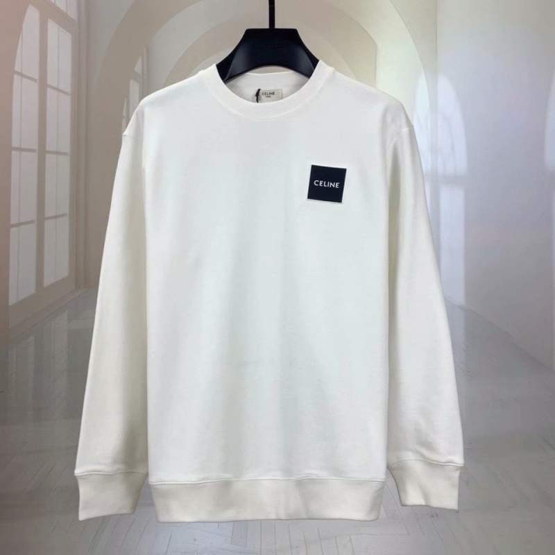 Buy Replica Celine Logo Crewneck Sweatshirt In White - Buy Designer ...