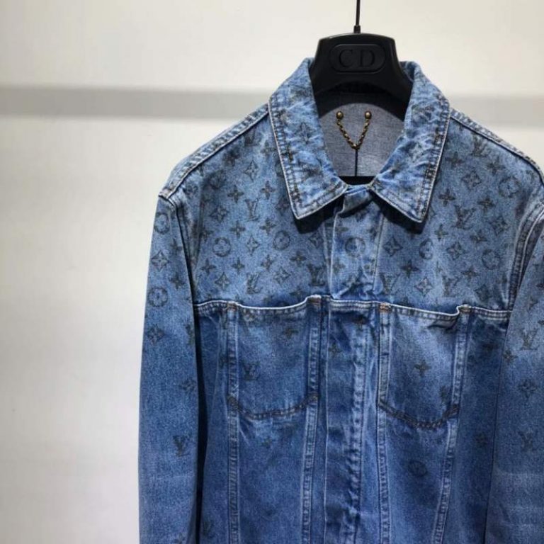 Buy Replica Louis Vuitton Monogram Denim Jacket In Blue - Buy Designer ...