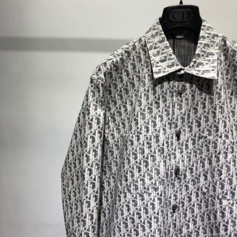 Buy Replica Christian Dior Monogram Long Sleeves Cotton Logo Shirts