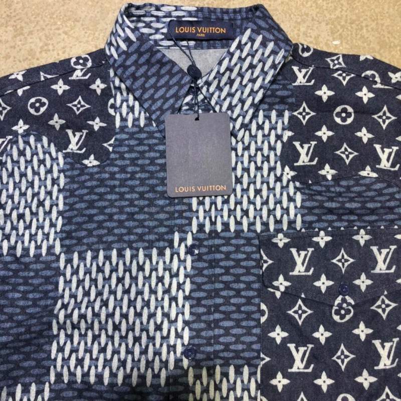 Buy Replica Louis Vuitton x Nigo MNGM Waves Giant Damier Flannel Shirt ...