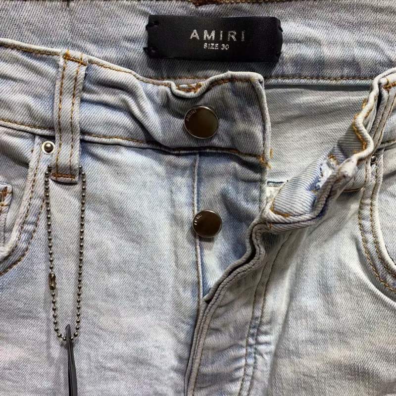 Buy Replica Amiri Distressed Flower Patch Denim Jeans In Blue - Buy ...