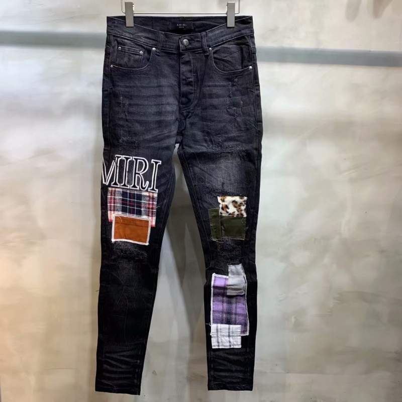 Buy Replica Amiri Grunge Patch Jeans Rough Black - Buy Designer Bags ...
