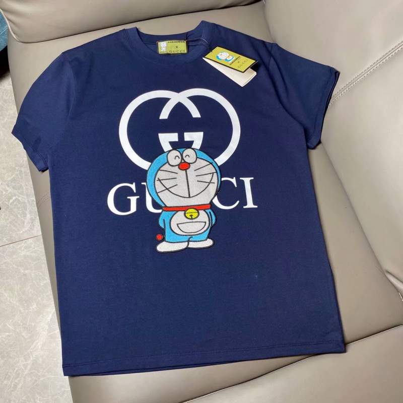 Buy Replica Gucci x Doraemon Cotton T-shirt Blue - Buy Designer Bags ...