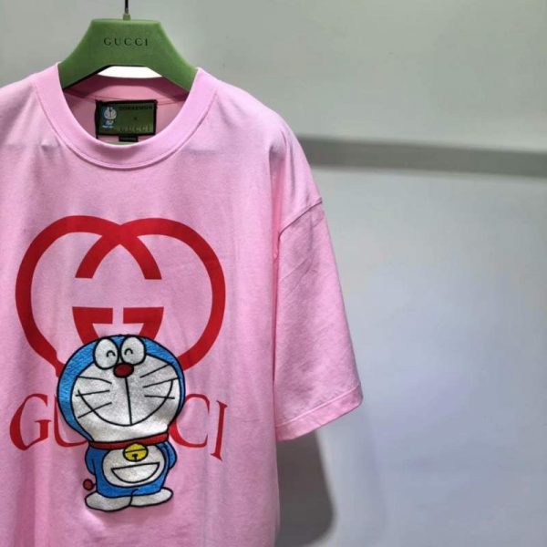 Buy Replica Gucci x Doraemon Cotton T-shirt Pink - Buy Designer Bags ...