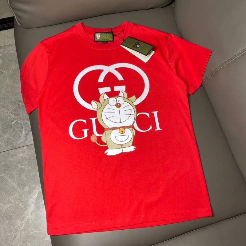Buy Replica Gucci x Doraemon Cotton T-shirt Red - Buy Designer Bags ...