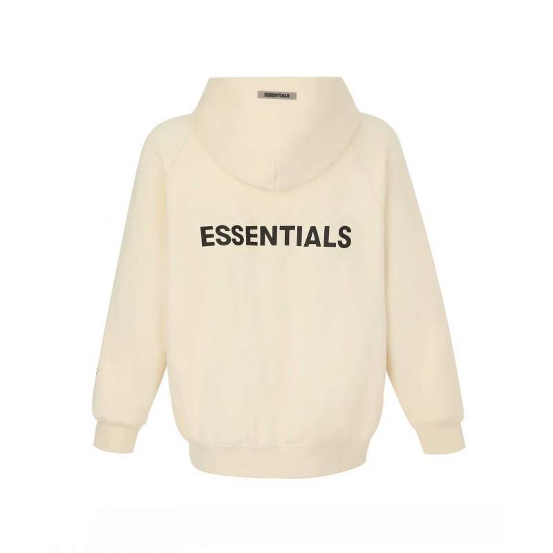 Buy Replica Fear Of God Essentials Full Zip Up Hoodie Butter Cream ...