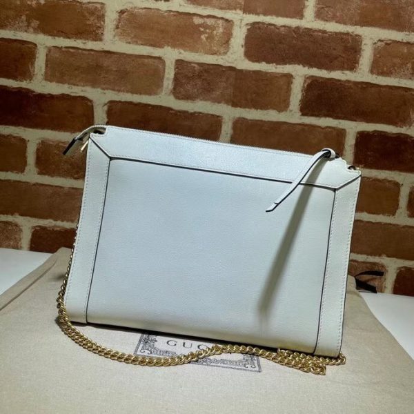 Buy Replica Gucci Small shoulder bag with Double G 648999 White Leather ...