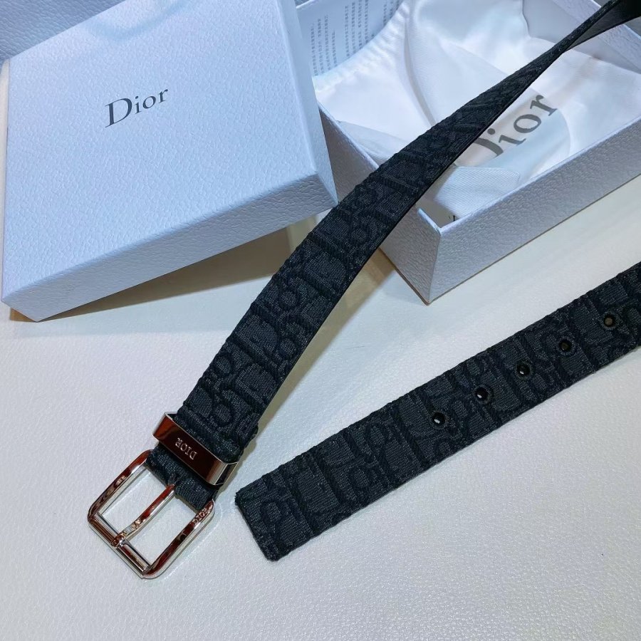 Buy Replica Dior 35mm Belt Black Dior Oblique Jacquard with Silver ...
