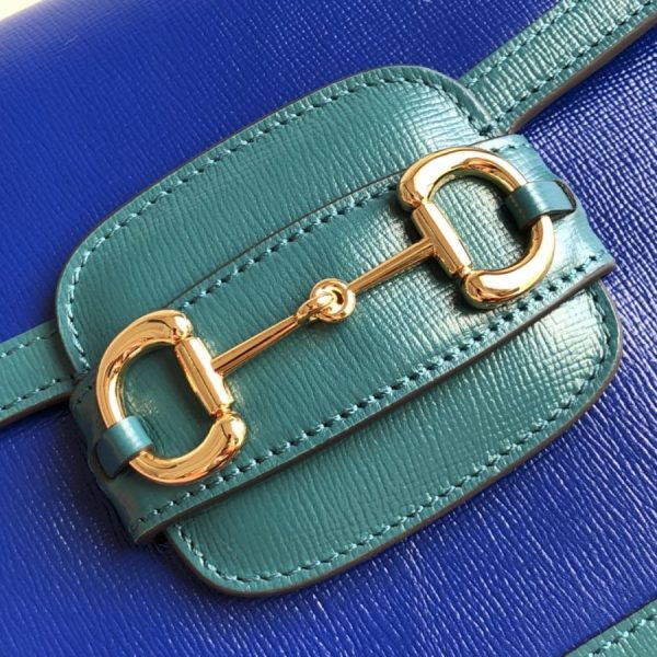Buy Replica Gucci Horsebit 1955 shoulder bag 602204 Blue leather - Buy ...