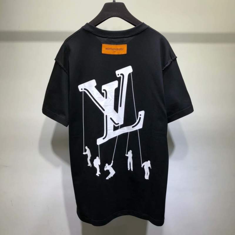 Buy Replica Louis Vuitton Floating LV Printed T-shirt In Black - Buy ...