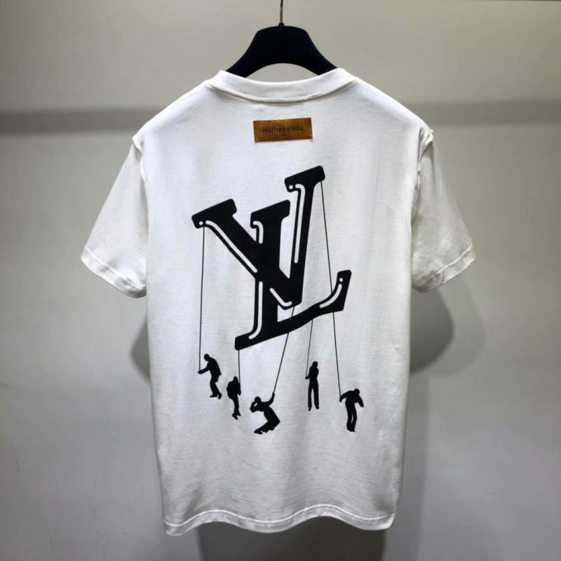 Buy Replica Louis Vuitton Floating LV Printed T-shirt In White - Buy ...