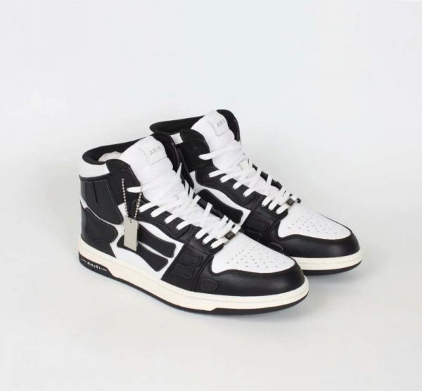 Buy Replica Amiri Skeleton High Top Sneakers In Black White - Buy ...