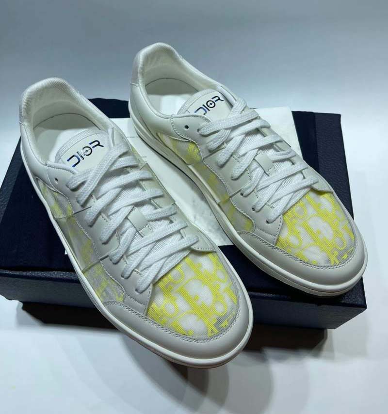 Buy Replica Christian Dior B01 Sneakers In White And Yellow Dior ...