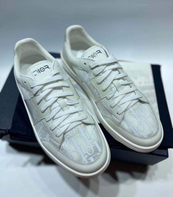 Buy Replica Christian Dior B01 Sneakers In White Dior Oblique Canvas ...