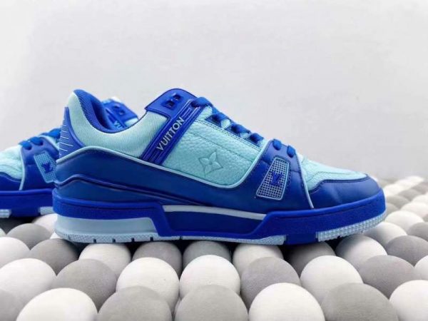 Buy Replica Louis Vuitton Lv Trainer Sneaker In Blue - Buy Designer ...