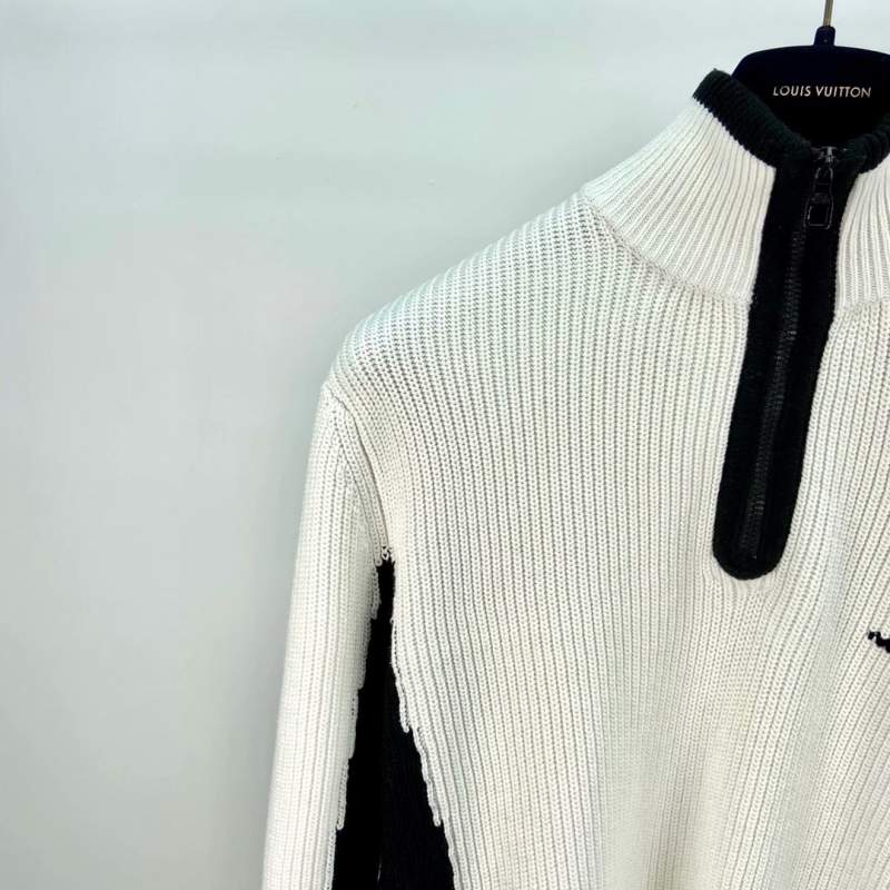 Buy Replica Louis Vuitton Two-Tone Turtleneck Half Zip Sweater - Buy ...