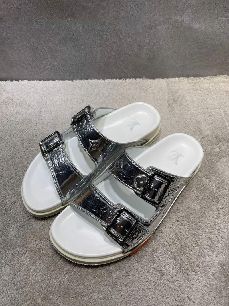 Buy Replica Louis Vuitton LVXNBA LV Trainer Mule Sandals In Silver ...