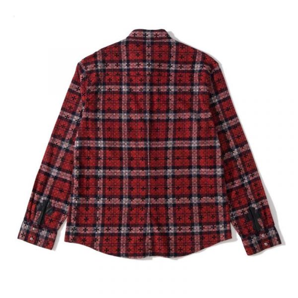 Buy Replica Chrome Hearts Plaid Patterns Unisex Long Sleeves Shirts In ...