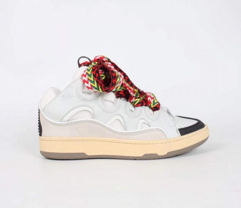 Buy Replica Lanvin Leather Curb Sneakers In White - Buy Designer Bags ...