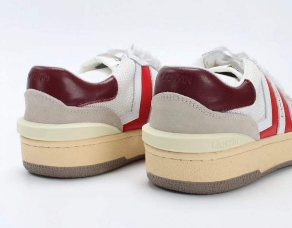 Buy Replica Lanvin Mesh Clay Sneakers In White And Red - Buy Designer ...