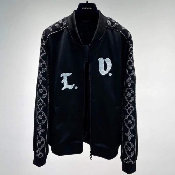 Buy Replica Louis Vuitton Wool Logo Track Jacket In Black - Buy ...